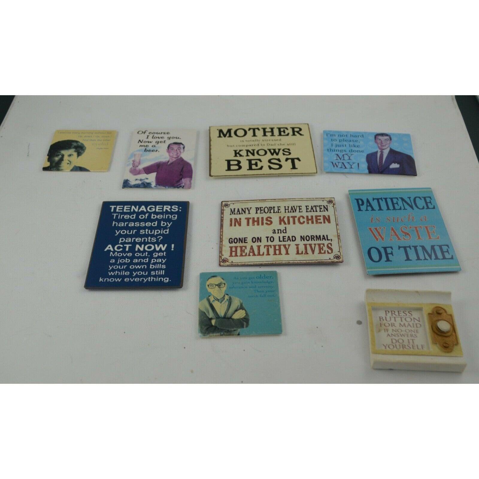 19 MIXED SLOGAN FRIDGE MAGNETS VARIOUS STYLES-TMD167207