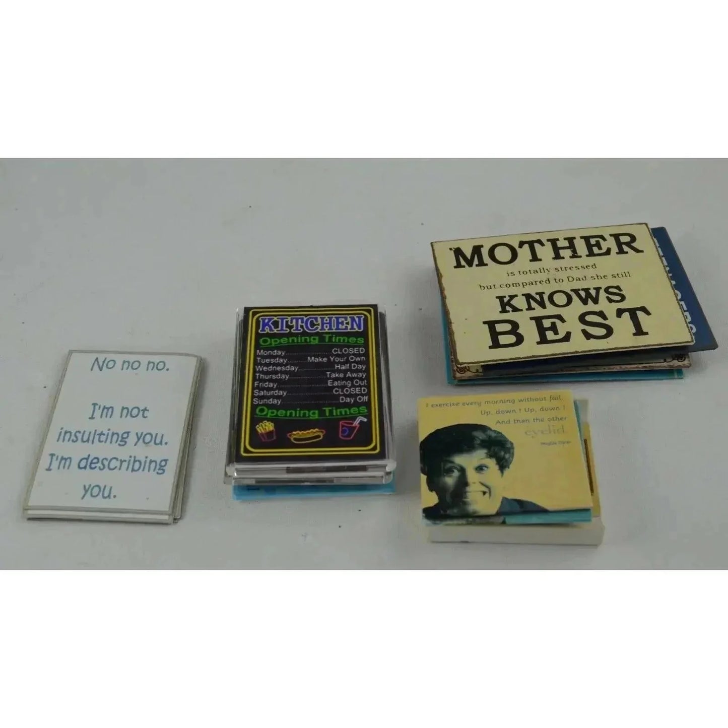 19 MIXED SLOGAN FRIDGE MAGNETS VARIOUS STYLES-TMD167207