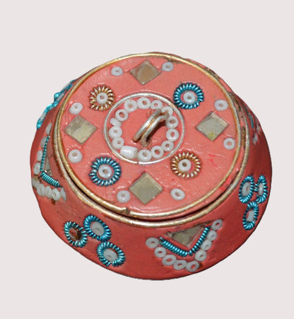 PINK LIDDED TRINKET POT