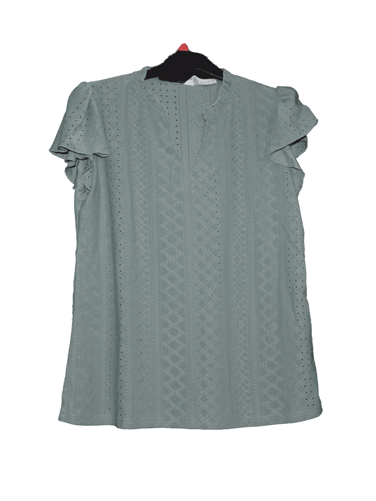 BLOOMING JELLY WOMENS GREEN SHORT SLEEVE TOP LARGE