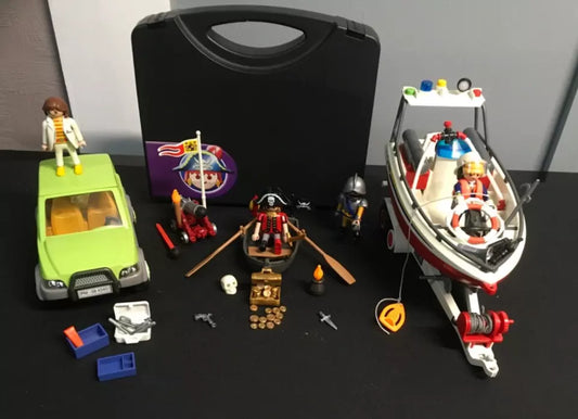 Playmobil Toy Sets – Vet, Pirate & Fire Boat