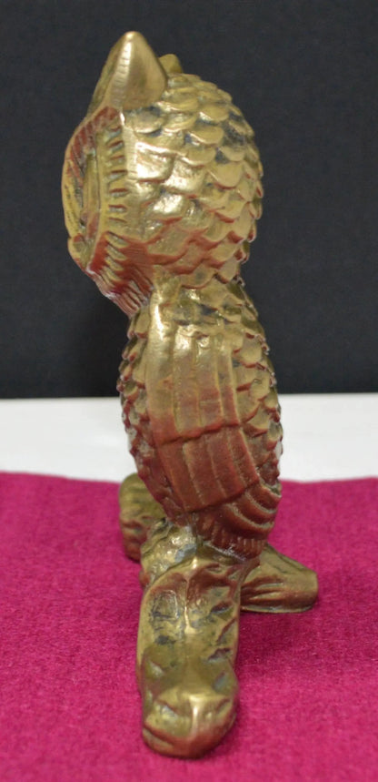 BIRD FIGURINE BRASS OWL ON A BRANCH FIGURINE - TMD167207