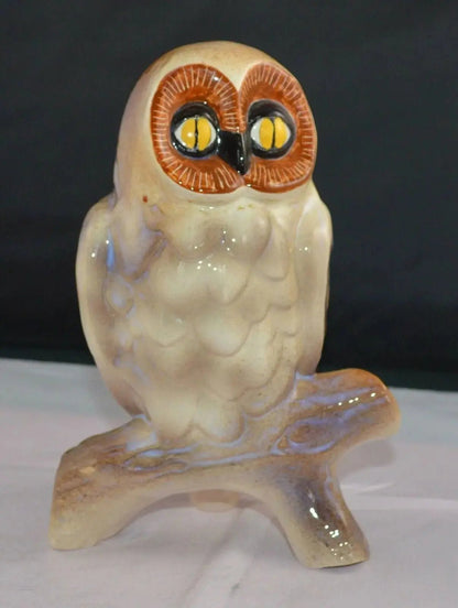 BIRD FIGURINES THREE OWLS OWL ON BRANCH OWL AND OWLET & OWL ON BASE - TMD167207