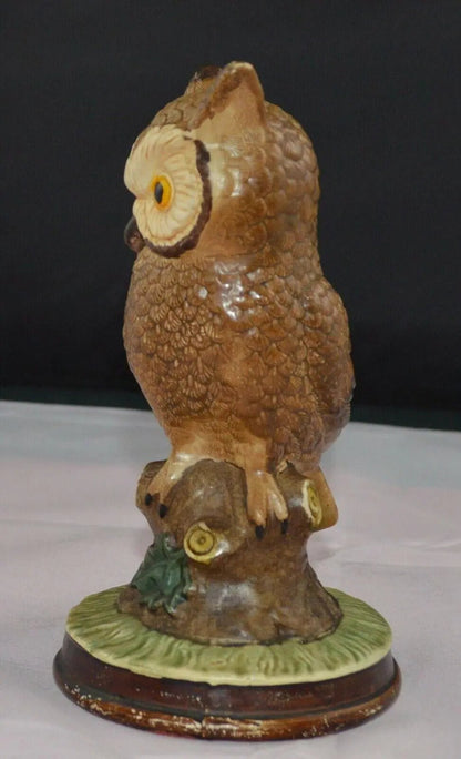 BIRD FIGURINES THREE OWLS OWL ON BRANCH OWL AND OWLET & OWL ON BASE - TMD167207