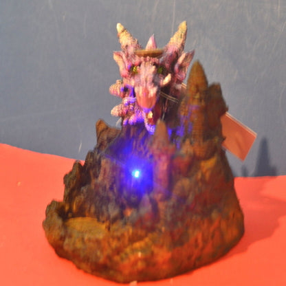 BRAND NEW SPIRIT OF EQUINOX LED PURPLE & SILVER DRAGON BACKFLOW INCENSE BURNER - TMD167207