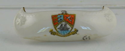 BROADSTAIRS CRESTED WARE MINIATURE SHAVING MUG & ALEXANDRA CHINA CANOE(PREVIOUSLY OWNED) GOOD CONDITION - TMD167207