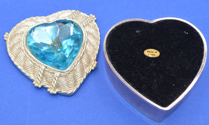 FOUR HEART SHAPED METAL TRINKET BOXES(PREVIOUSLY OWNED) GOOD CONDITION - TMD167207