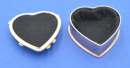 FOUR HEART SHAPED METAL TRINKET BOXES(PREVIOUSLY OWNED) GOOD CONDITION - TMD167207