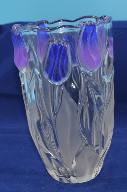 HEAVY VASE WITH PURPLE TULIPS - TMD167207