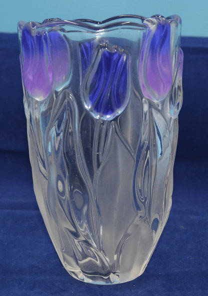 HEAVY VASE WITH PURPLE TULIPS - TMD167207