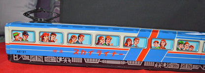 ICHIKO FRICTIO POWERED TINPLATE PASSENGER TRAIN AE-21 BOXED(PREVIOUSLY OWNED) GOOD CONDITION - TMD167207