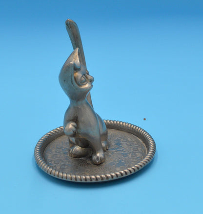 METAL CAT RING HOLDER TRINKET DISH - TMD167207