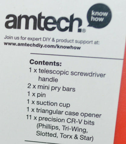 NEW AMTECH 17 PIECE PRECISION PHONE AND COMPUTER REPAIR TOOL SET - TMD167207