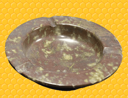 POLISHED BROWN ROCK ASHTRAY - TMD167207