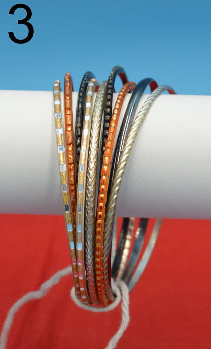 SIX METAL BANGLE BRACELET SETS TO CHOOSE FROM - TMD167207