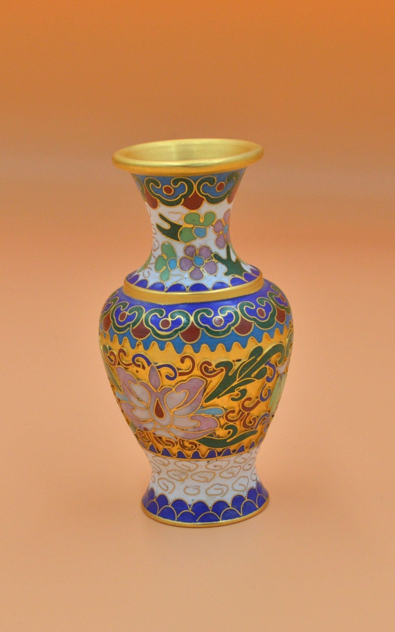 SMALL CLOISONNÉ ENAMELLED VASE - TMD167207