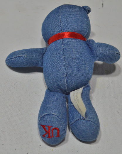 SOFT TOYS FOUR SMALL SOFT TOYS LILAC TEDDY DENIM TEDDY MINION ELEPHANT( PREVIOUSLY OWNED) GOOD CONDITION - TMD167207