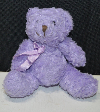 SOFT TOYS FOUR SMALL SOFT TOYS LILAC TEDDY DENIM TEDDY MINION ELEPHANT( PREVIOUSLY OWNED) GOOD CONDITION - TMD167207