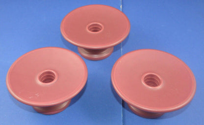 TEN DARK RED CIRCULAR CANDLE HOLDERS - TMD167207