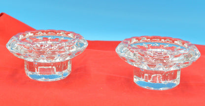 TWO CUT GLASS CANDLE HOLDERS - TMD167207